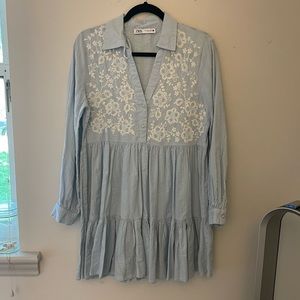 Embroidered Mini Dress